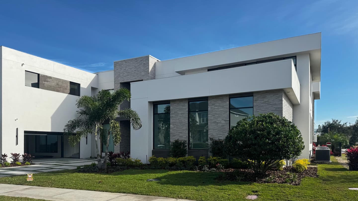 Modern custom home in Lake Nona, Orlando, Florida, wired by Nona Electric