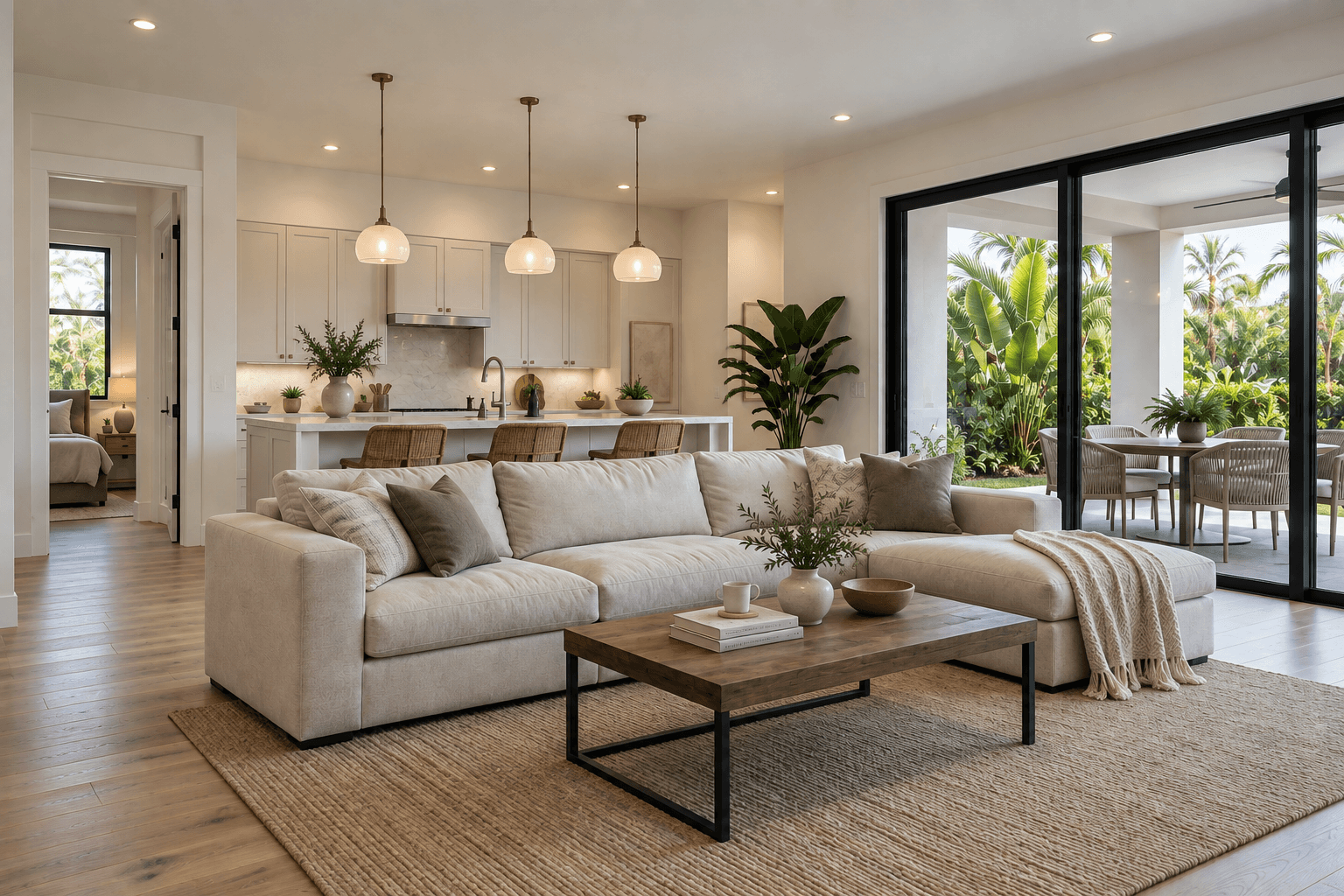 Residential electrical work in a custom home living space, Orlando, Florida